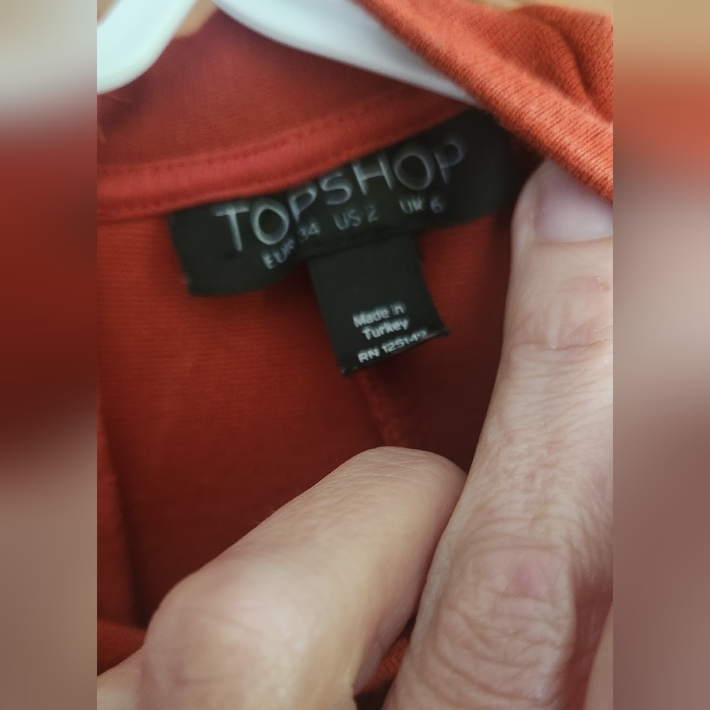 Elegant Orange Women's Dress Top Shop - Picture 3 of 7